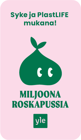 Miljoona roskapussia -banneri